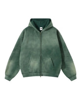 GRADIENT CARDIGAN CLOUD Loose Zipper