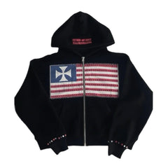 NATIONAL FLAG PATTERN CLOUD Zip up