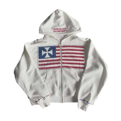 NATIONAL FLAG PATTERN CLOUD Zip up