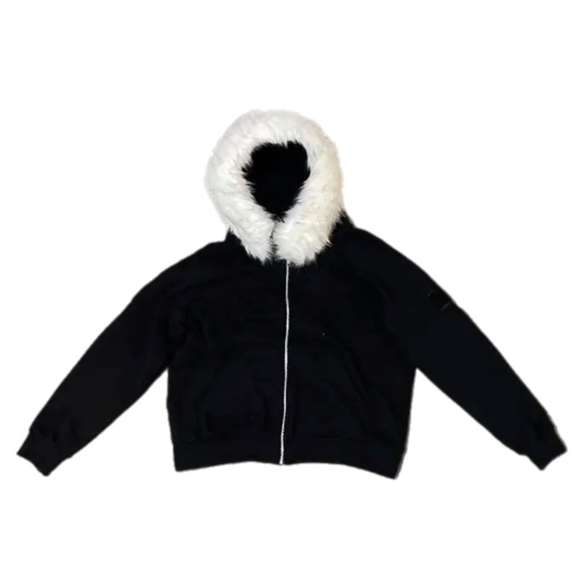 DARK FAUX FUR CLOUD Zipper Hoodie