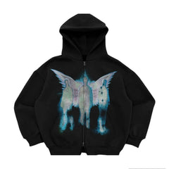 RETRO CARDIGAN CLOUD Zip Up Hoodie