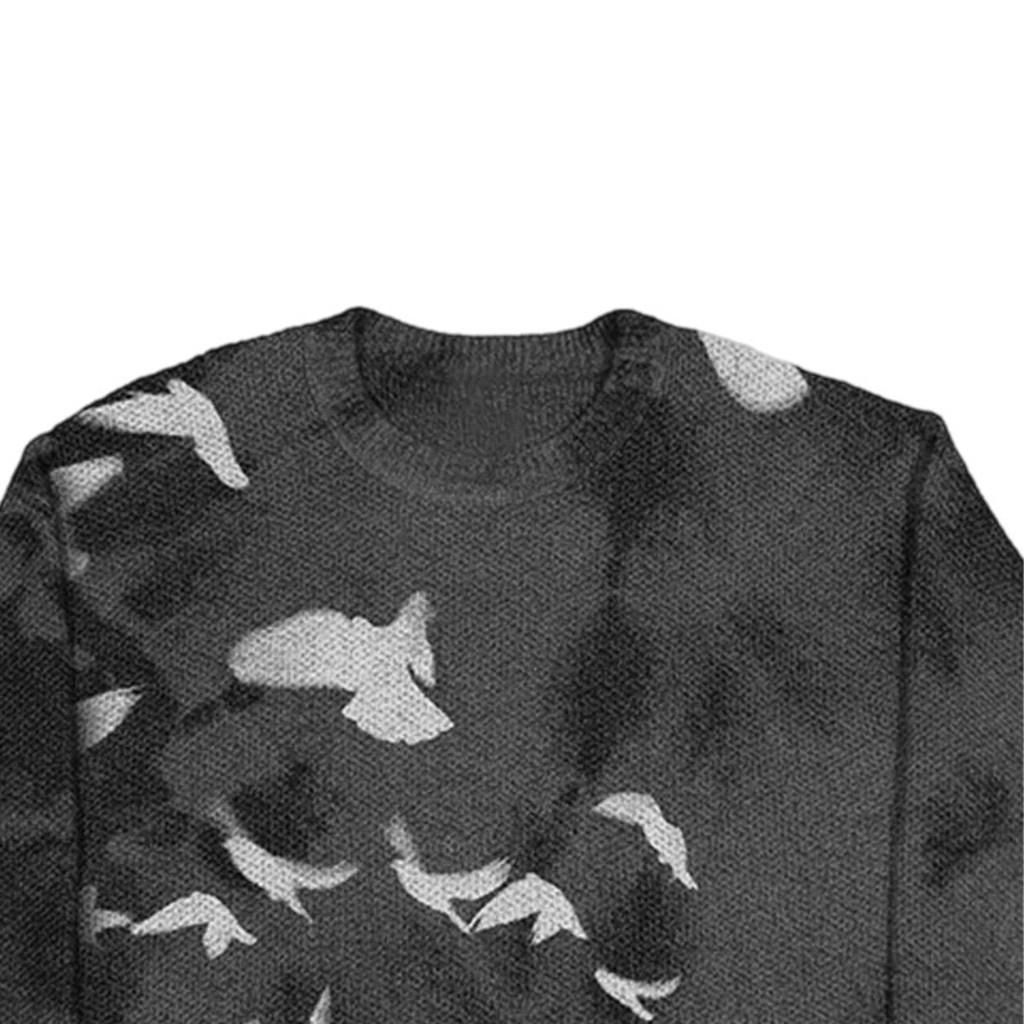 DEEP GREY KNITTED CLOUD Pullover