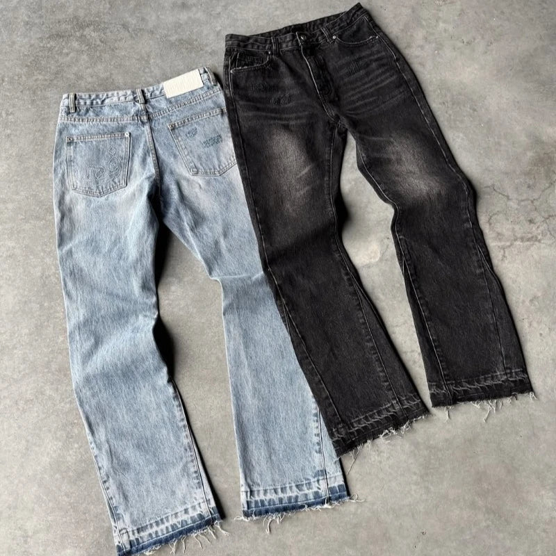 WASHED CLOUD Flared Pants
