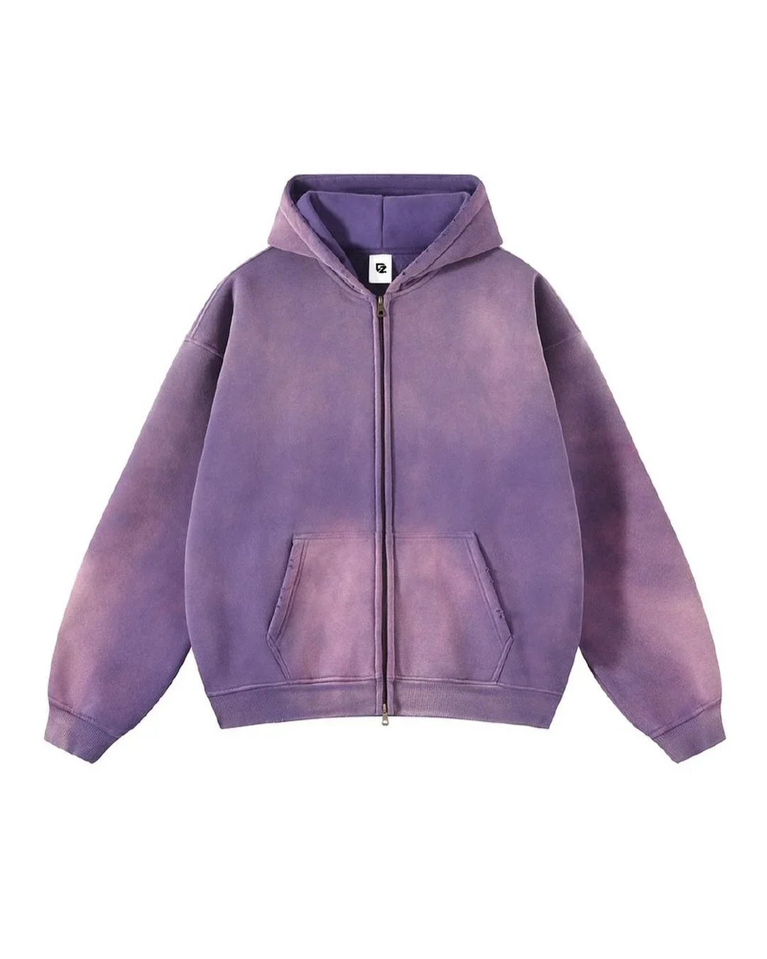 GRADIENT CARDIGAN CLOUD Loose Zipper