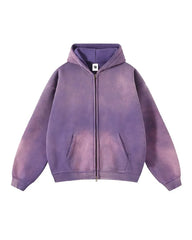 GRADIENT CARDIGAN CLOUD Loose Zipper