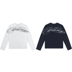 CROSSED SCRIPT CLOUD Long Sleeved