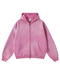 GRADIENT CARDIGAN CLOUD Loose Zipper