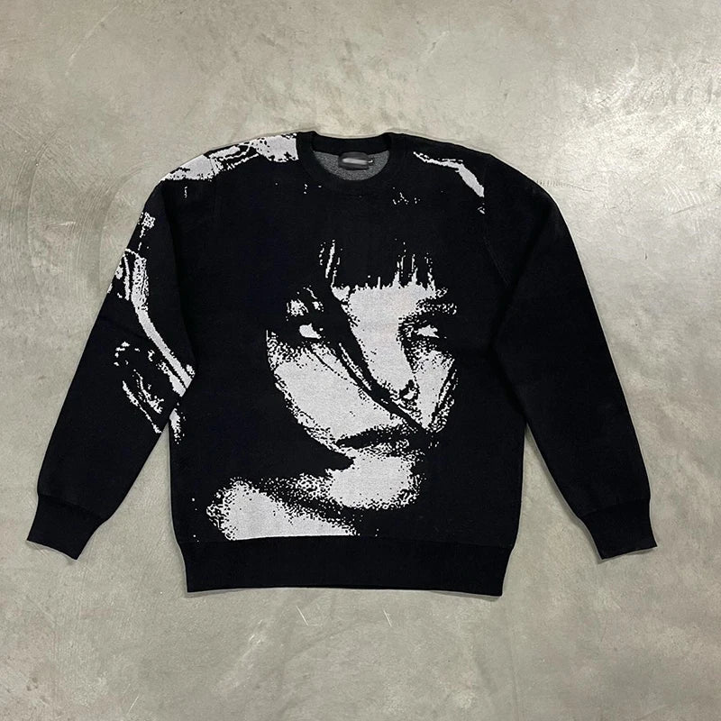 KNITTED BLACK CLOUD Pullover