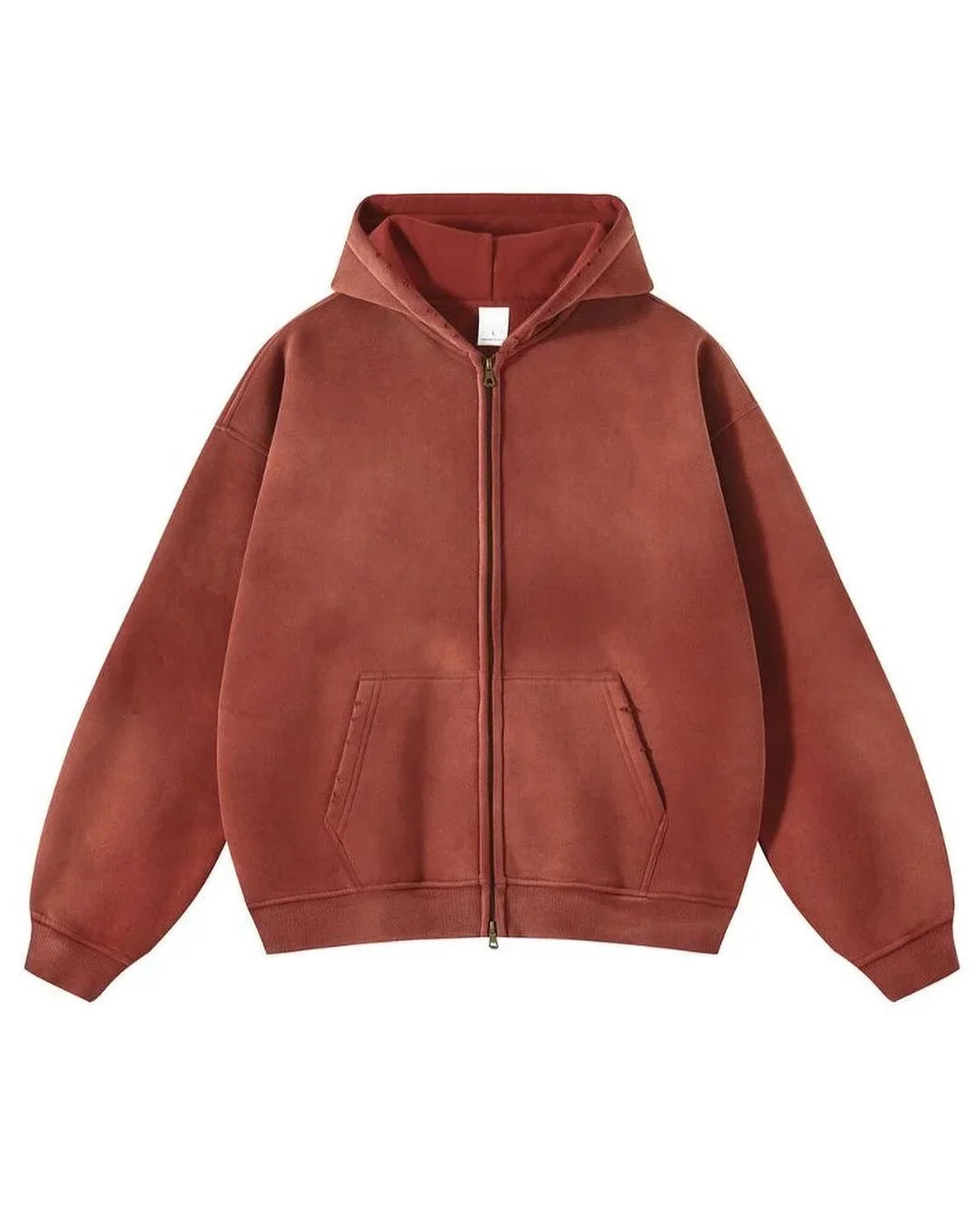 GRADIENT CARDIGAN CLOUD Loose Zipper