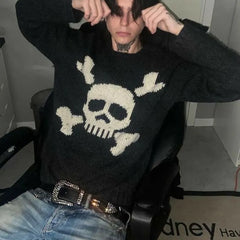 SKULL KNITTED  CLOUD Pullover