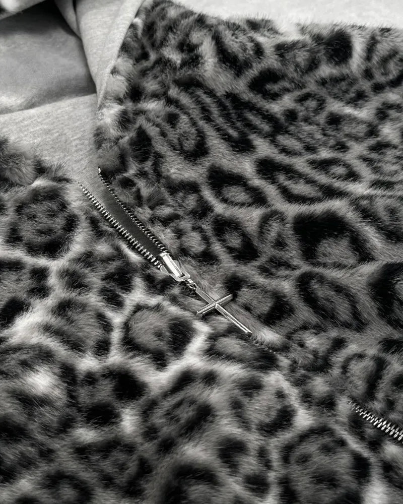 LEOPARD CLOUD Two Side Zip Up